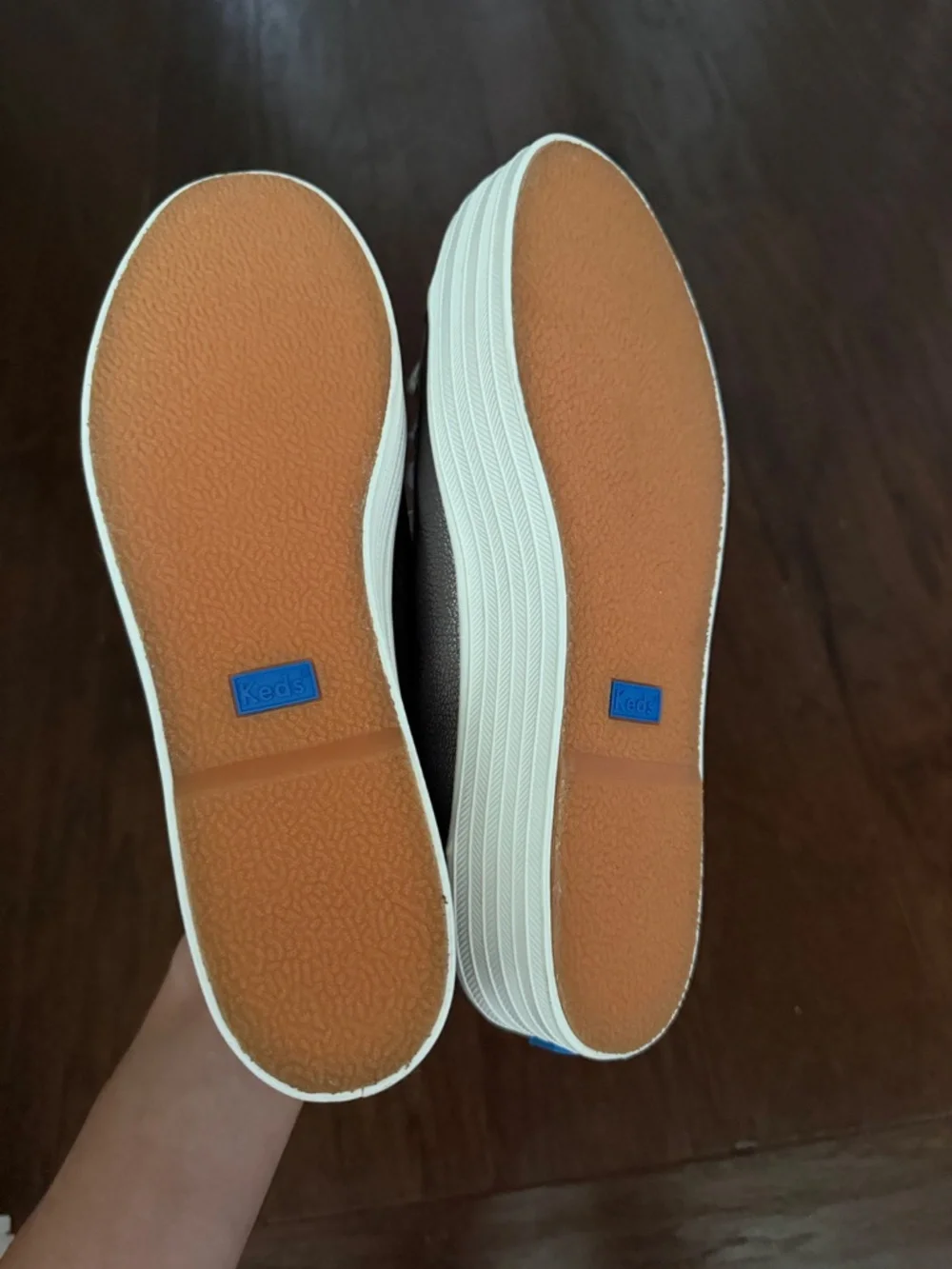 Keds platform metallic grey shoes